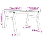 ZNTS Coffee Table Legs Y-Frame 70x60x43 cm Steel 357921