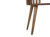 Solid Wood Ariella Console Table, Open Shelf, Nordic Legs, Brown B2743P403465