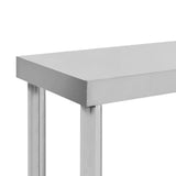 2-Tier Work Table Overshelf 120x30x65 cm Stainless Steel 51193