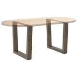 Coffee Table Legs V-Shape 2 pcs Natural Steel 60x cm Steel 4012635