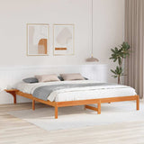 Bed Frame Wax Brown 180 x 200 cm Solid Pine Wood 873180