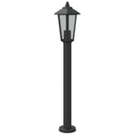 ZNTS Outdoor Floor Lamps 3pcs Black 80 cm Stainless Steel 4006386