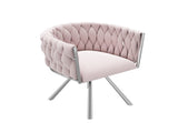 velvet dining chair, single light luxury living room bedroom swivel chair, Leisure swivel chair with N606P310250R