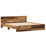 Bed Frame Old Wood 203 x 185 x 70 cm Engineered Wood 3378499