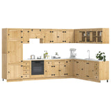 Cabinet with Drawer SKI 14 pcs Honey Brown Solid Pine Wood 3392646