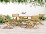 Folding Garden Chairs 4 pcs 54.5x61.5x86.5 cm Solid Wood Acacia 365738