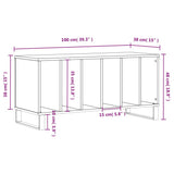 Record Cabinet White 100x38x48 cm Engineered Wood 831756