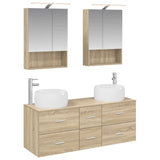 Bathroom Furniture Set 5 pcs Sonoma Oak 3407041