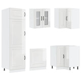 14 Piece Kitchen Cabinet Set Porto Gloss White Engineered Wood 3314993