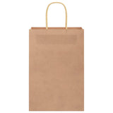 Paper Bags 250 pcs with Handles Brown 21x11x31 cm 4101588