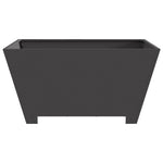 ZNTS Fire Pit Square Black 80x80x40 cm Steel 858968