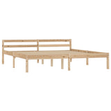 Bed Frame without Mattress Solid Pine Wood 180x200 cm Super King 283195