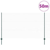 Welded Wire Fence 50 x 1.4 m PVC-Coated Steel Green 3336762