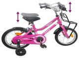 Kids Bike 16 Inches for 4-6 Years Old Pink and Black 42009249