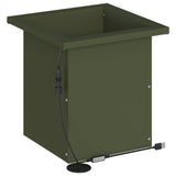 Garden Planter with LED Olive Green 30 x 30 x 30 cm Steel 8008062