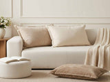 Cushion Cover 6 pcs HOUTEN Cream 50 x 75 cm Chenille Fabric 919856