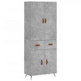 Highboard Concrete Grey 69,5x34x180 cm Engineered Wood 3198125