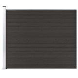 148985 Fence Panel WPC 175x146 cm Black