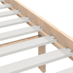 ZNTS Bed Frame without Mattress 90x190 cm Single Single Solid Wood 3101053
