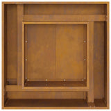 Fire Pit Brown 80 x 80 x 40 cm Weathering Steel 858965