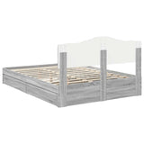 Storage Bed Grey Sonoma 140 x 200 cm Engineered Wood 3413094