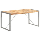Dining Table 160x80x75 cm Solid Rough Mango Wood 321563