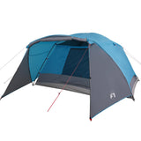 Camping Tent with Porch 4-Person Blue Waterproof 94416
