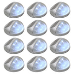 Outdoor Solar Wall Lamps LED 12 pcs Round Silver 44473