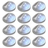 Outdoor Solar Wall Lamps LED 12 pcs Round Silver 44473