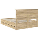 Bed Frame with Drawer Sonoma Oak 160 x 200 cm Engineer Wood 3410163