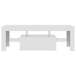 TV Cabinet with LED Lights High Gloss White 120x35x40 cm 804352