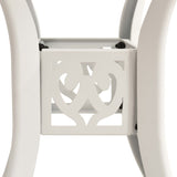 ZNTS Garden Table White 78x78x72 cm Cast Aluminium 315584