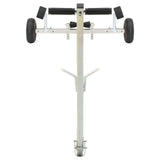 Adjustable Boat Trailer with Pneumatic Tires 200 kg Load Silver 42043571