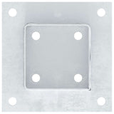 Post Bases Square 12 pcs Silver 81x81 mm Galvanised Steel 42000009