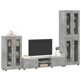 TV Cabinet Set FLORIN 3 pcs Concrete Grey Engineered Wood 3397957