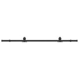 Sliding Door Hardware Kit 200 cm Steel Black 4009717