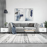Coffee Tables 2pcs High Gloss White 50x50x40 cm Engineered Wood 829417