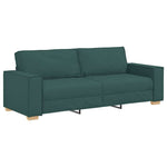 Sofa Set with Cushion 3 pcs Dark Green 220 x 78 x 84 cm Fabric 3324614