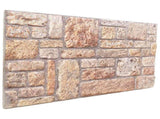 Wall Panels 10 pcs 100 x 50 cm Light Brown and White EPS Foam 42046107