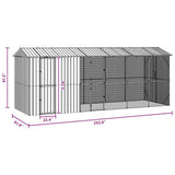 Bird Cage Anthracite 645 x 208 x 247 cm Galvanised Steel 3325154