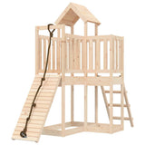 Playhouse with Climbing Wall Solid Wood Pine 3155831