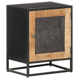 Bedside Cabinet 40x30x50 cm Rough Mango Wood 323146