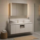 Bathroom Cabinet Set 4 pcs White Engineered Wood 3406543