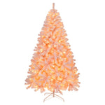 ZNTS 6 FT Artificial Christmas Tree with DIY 100 Warm Lights Battery Operated, 750 Branch Tips and Sturdy 52212843