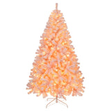 ZNTS 6 FT Artificial Christmas Tree with DIY 100 Warm Lights Battery Operated, 750 Branch Tips and Sturdy 52212843