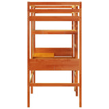 Loft Bed Frame without Mattress Wax Brown 75x190cm Solid Wood Pine 3308552