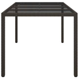 Garden Table Brown 190 x 90 x 75 cm Poly Rattan 362546