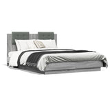 Bed Frame without Mattress Grey Sonoma 120x190 cm Small Double 3209966