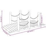 Garden Bridge with Chain Railings 150x67x56cm Solid Wood Spruce 363358