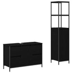 Bathroom Furniture Set 2 pcs Black oak 36 x 35 x 165 cm 3328374